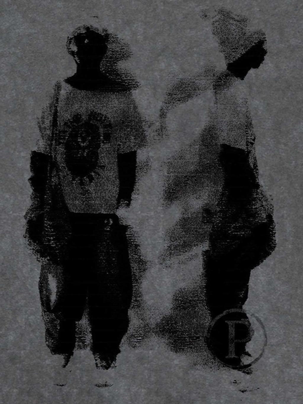 Acid Wash Figure Graphic Oversized T-Shirt