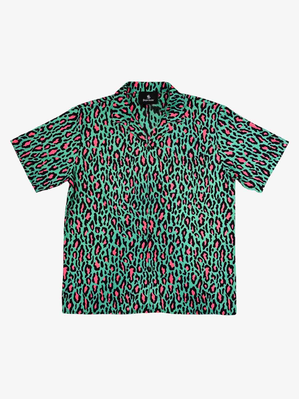 Classic Cheetah Print Camp Collar Boxy Shirt
