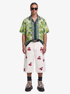 Baroque Pattern Statue Camp Collar Boxy Shirt