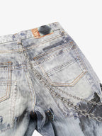 Punk-Style Baggy Wide-Leg Jeans