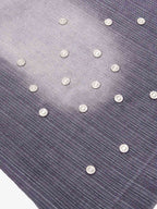 Vintage Washed Pinstripe Studded Baggy Jeans