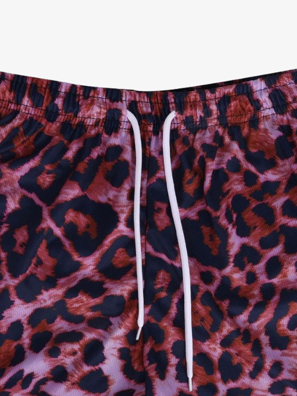 Leopard Print Mesh Shorts