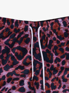 Leopard Print Mesh Shorts
