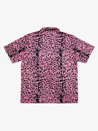 Cyber Punk Leopard Print Camp Collar Boxy Shirt