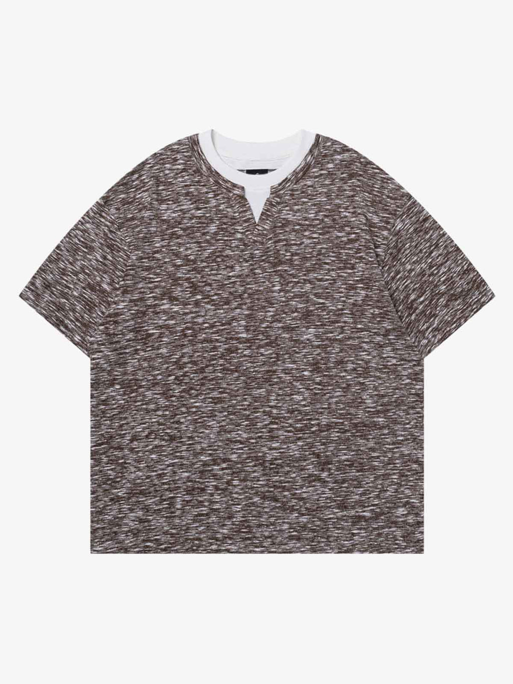 Vintage Grunge Marl Knit Short Sleeve T-Shirt