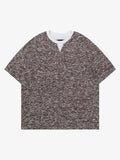 Vintage Grunge Marl Knit Short Sleeve T-Shirt