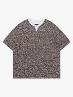 Vintage Grunge Marl Knit Short Sleeve T-Shirt