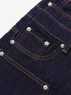 Studded Double-Waist Wide-Leg Jorts
