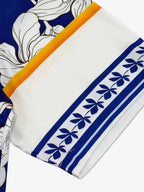 Porcelain Pattern Camp Collar Boxy Shirt