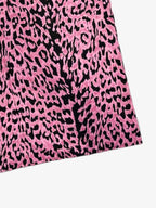 Cyber Punk Leopard Print Camp Collar Boxy Shirt