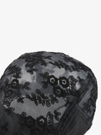 Embroidered Mesh Beret