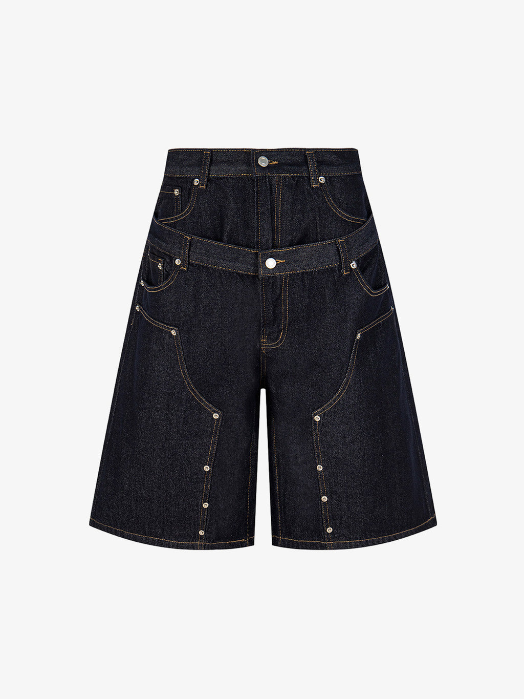 Raw Denim Oversized Shorts
