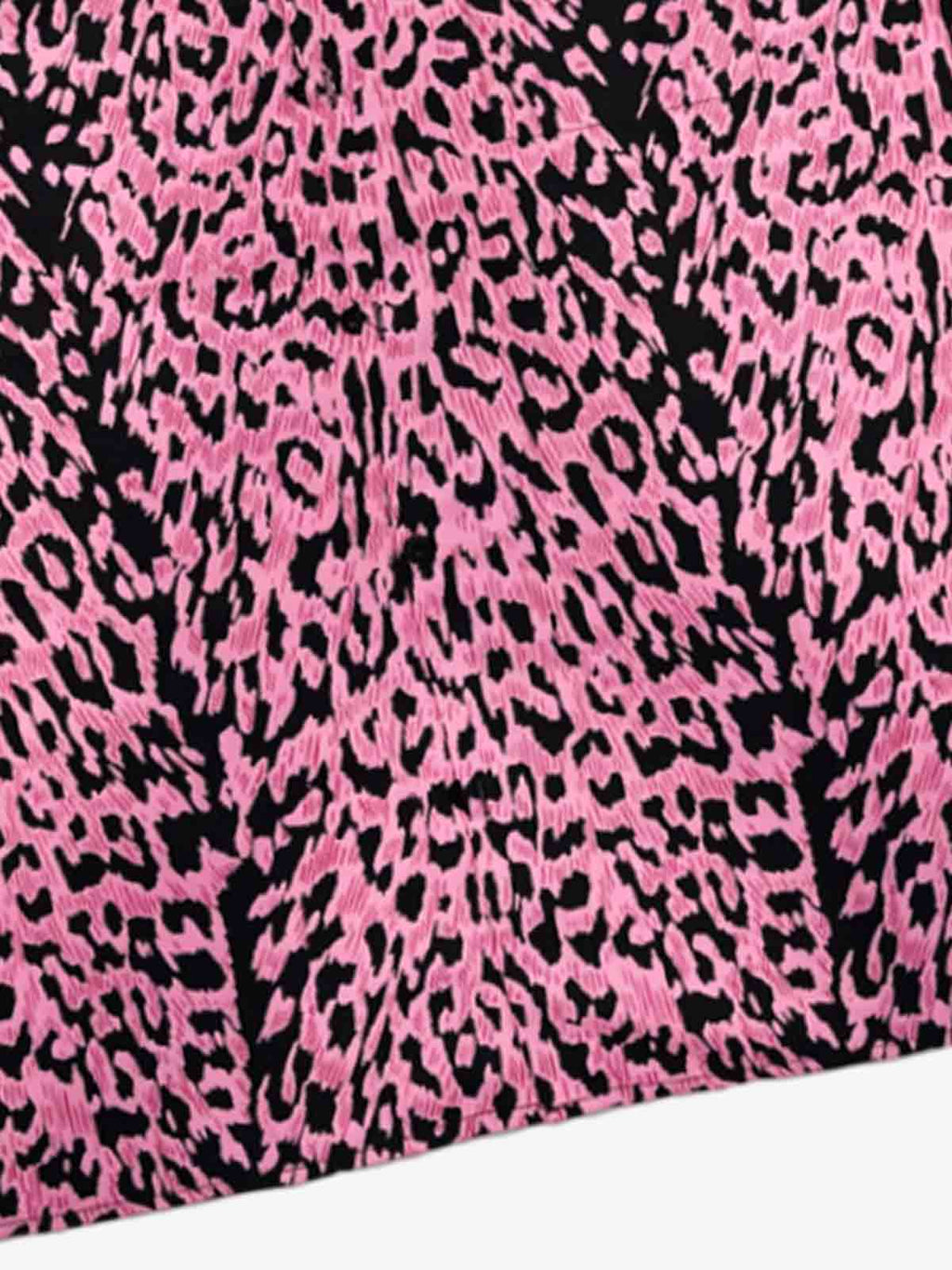 Cyber Punk Leopard Print Camp Collar Boxy Shirt