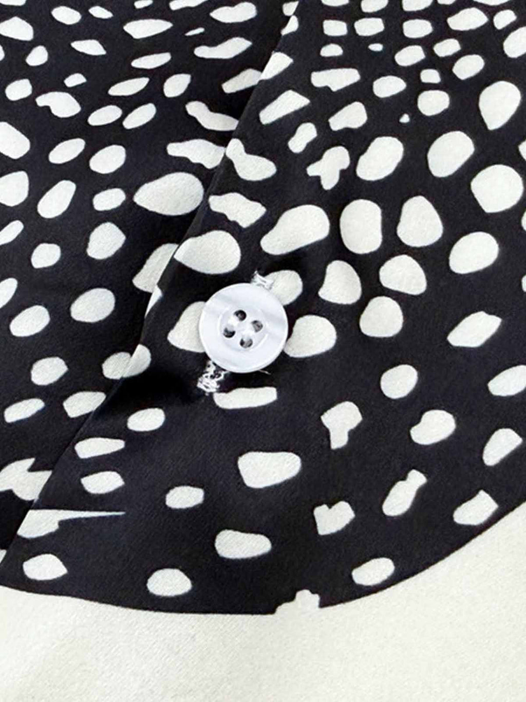 Double Cheetah Graphic Satin Camp Collar Boxy Shirt