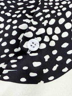 Double Cheetah Graphic Satin Camp Collar Boxy Shirt