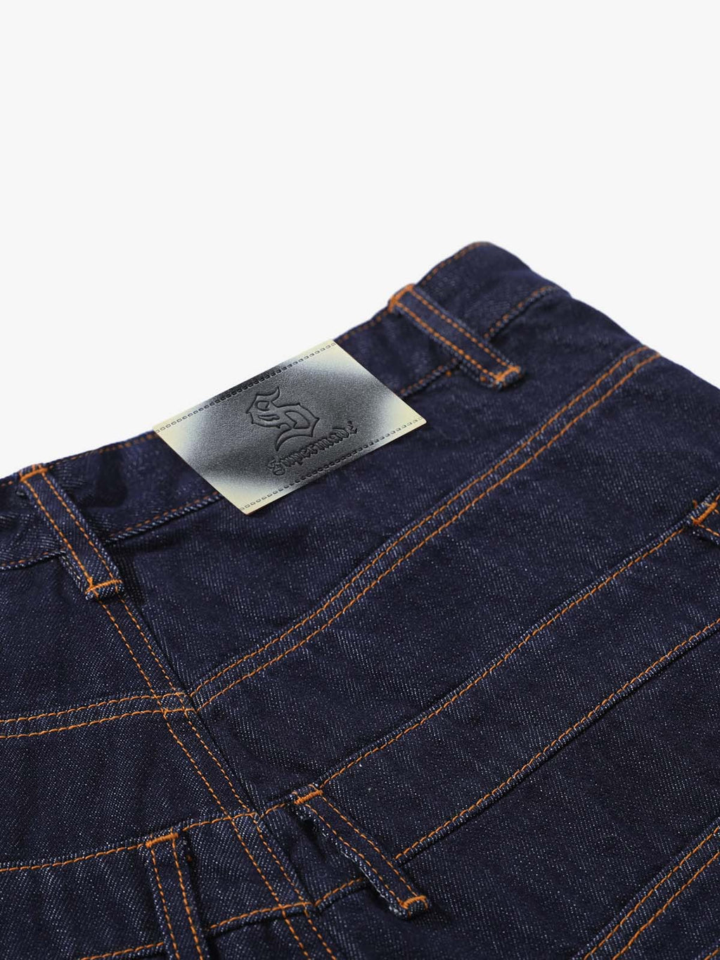Studded Double-Waist Wide-Leg Jorts