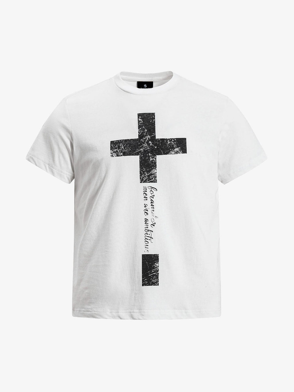 Distressed Cross Graphic T-Shirt