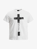 Distressed Cross Graphic T-Shirt
