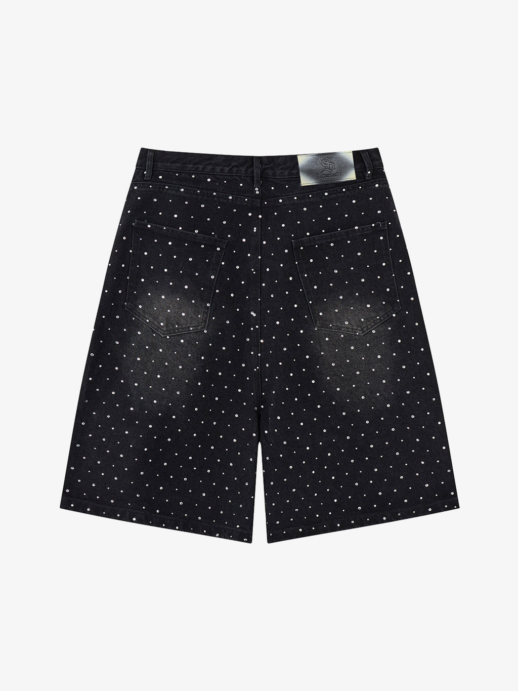 Pearl Embroidered Denim Shorts