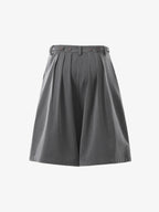 Pleated Wide-Leg Shorts