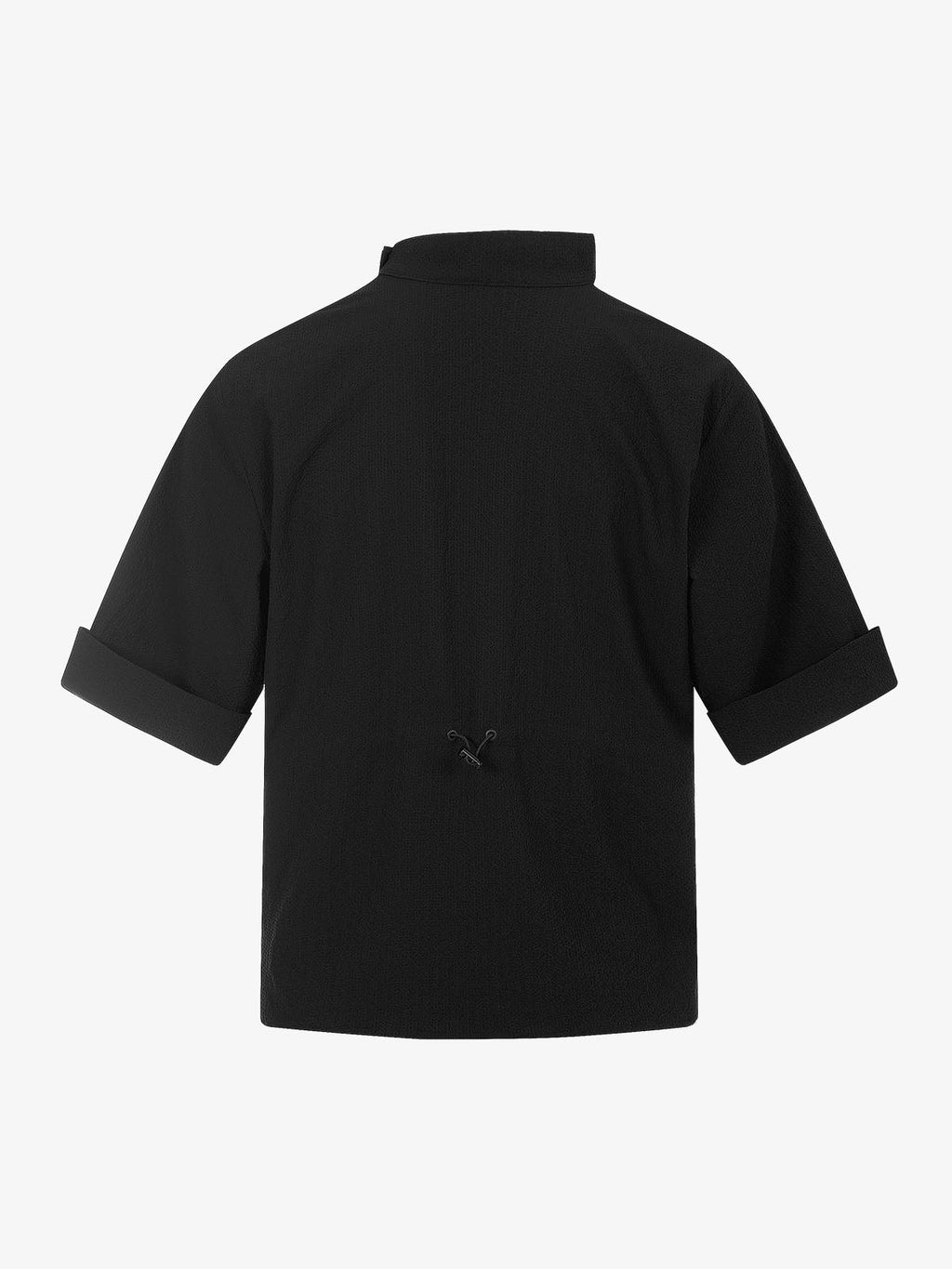 Textured Grid Weave Button-Up Shirt