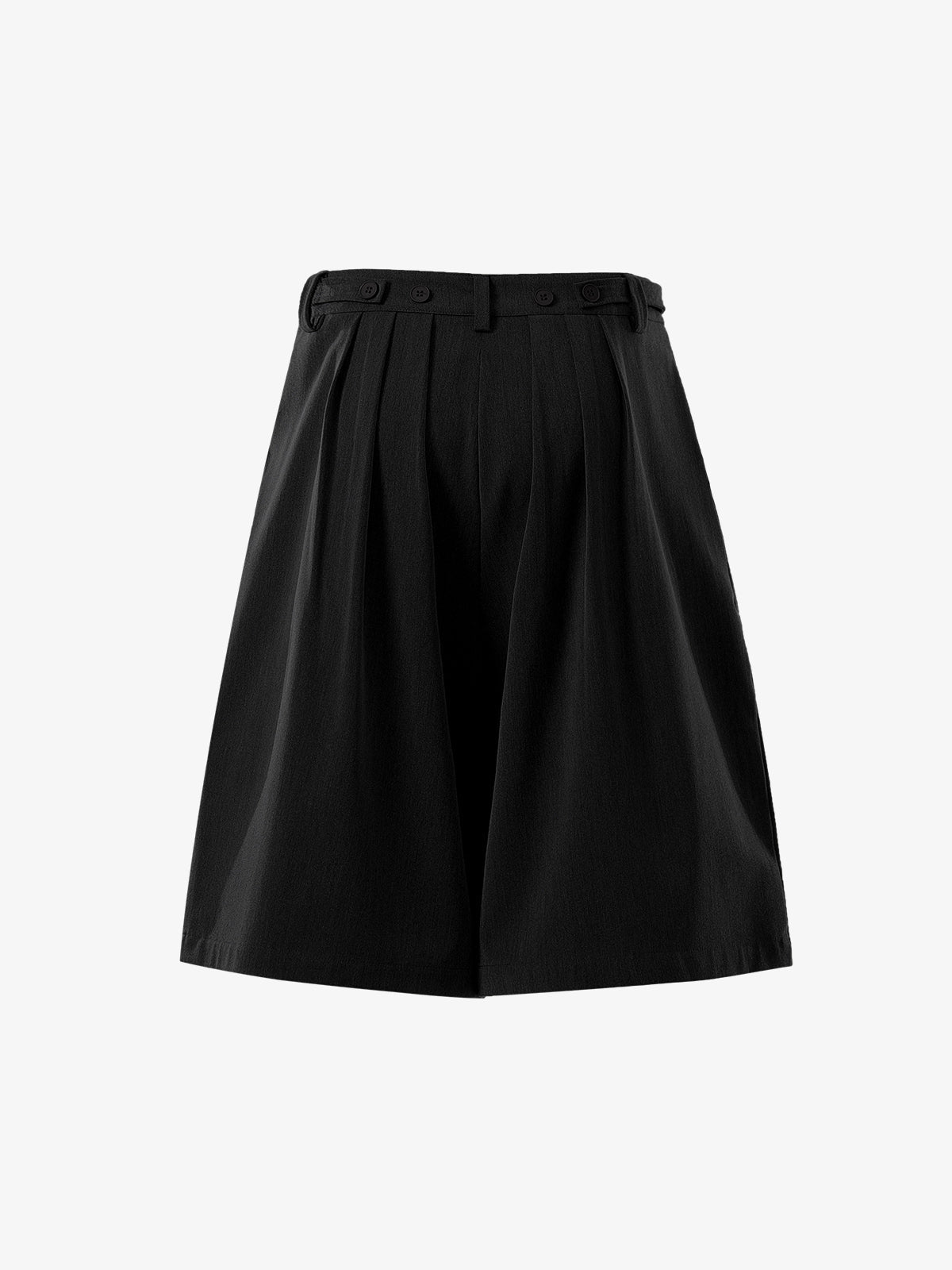 Pleated Wide-Leg Shorts