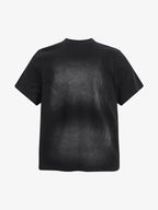 Vintage Airbrush Spray Effect Multi-Badge Graphic T-Shirt