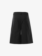 Pinstripe Double-Breasted Pleated Shorts