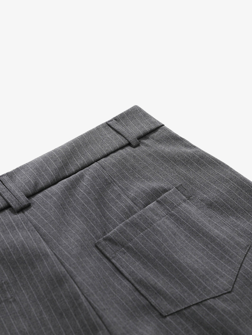 Pinstripe Double-Breasted Pleated Shorts