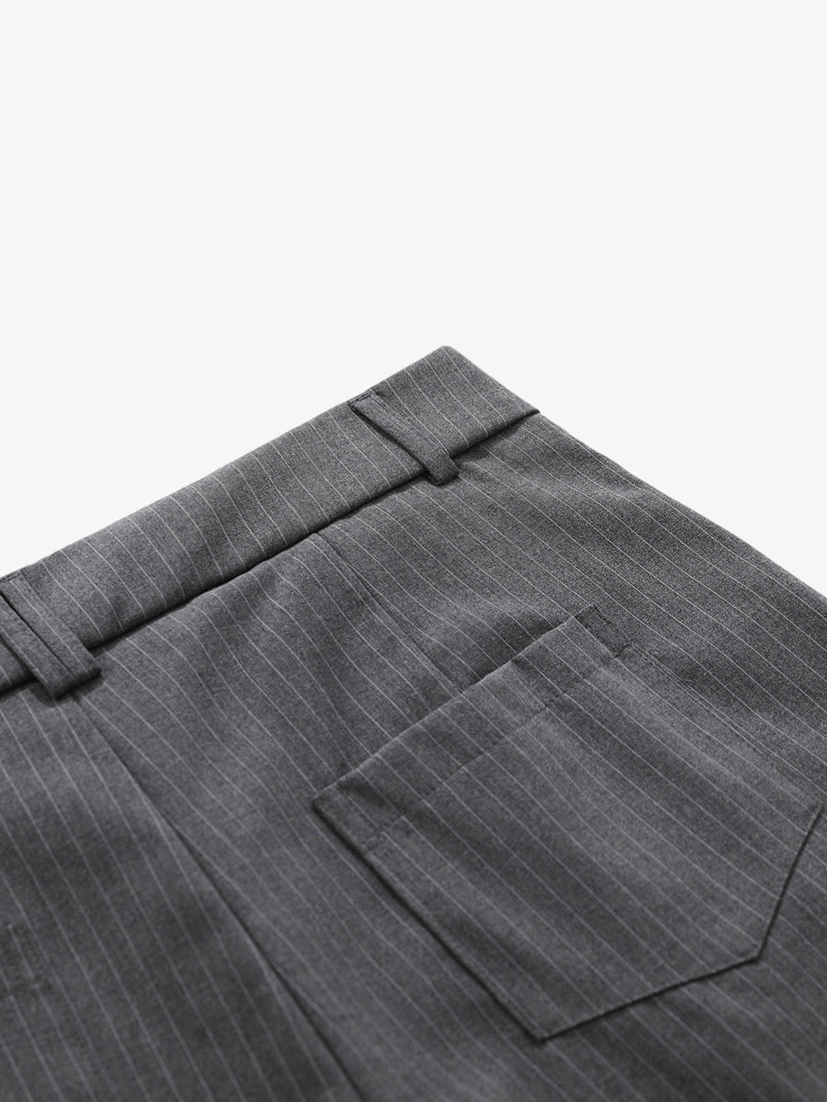 Pinstripe Double-Breasted Pleated Shorts