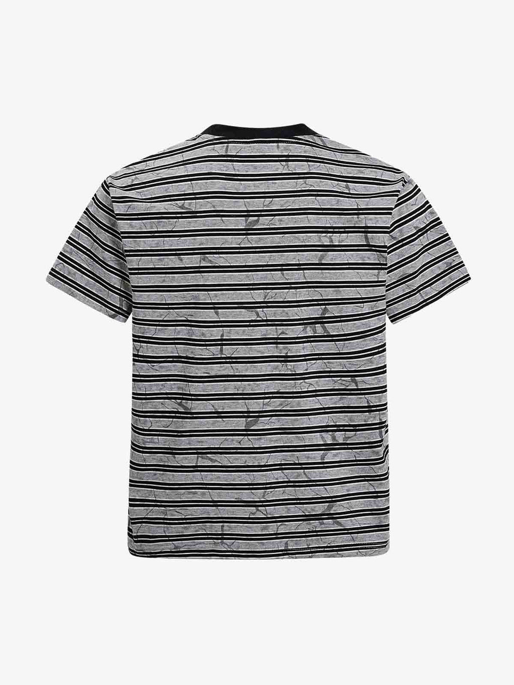 Grunge Striped Distressed Graphic T-Shirt