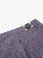 Vintage Washed Pinstripe Studded Baggy Jeans