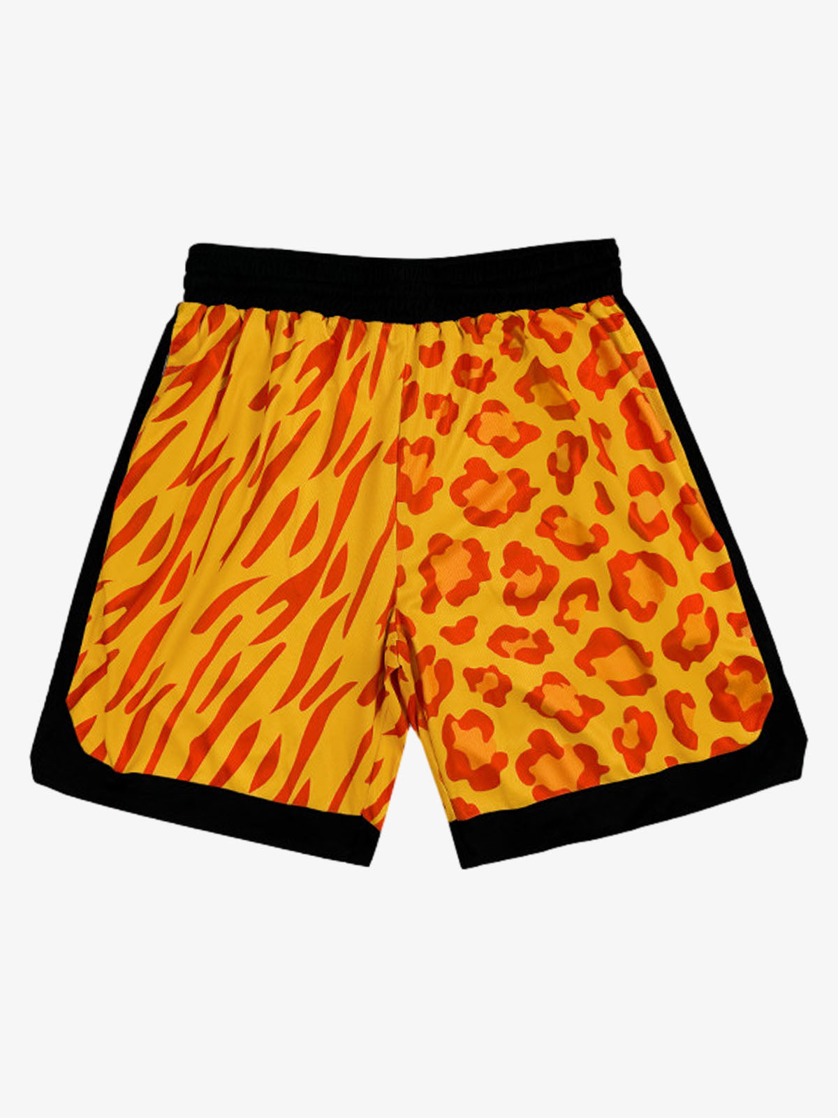 Moisture-Wicking Split Leopard Mixed Sport Shorts