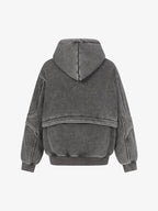Retro Deconstructed Patchwork Washed Hoodie
