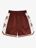 Geometric Star Panel Athletic Shorts