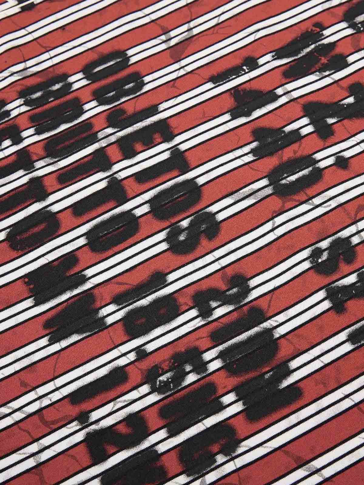 Grunge Striped Distressed Graphic T-Shirt