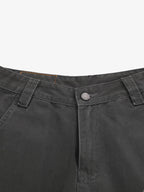 Vintage Distressed Multi Pocket Wide Leg Cargo Shorts