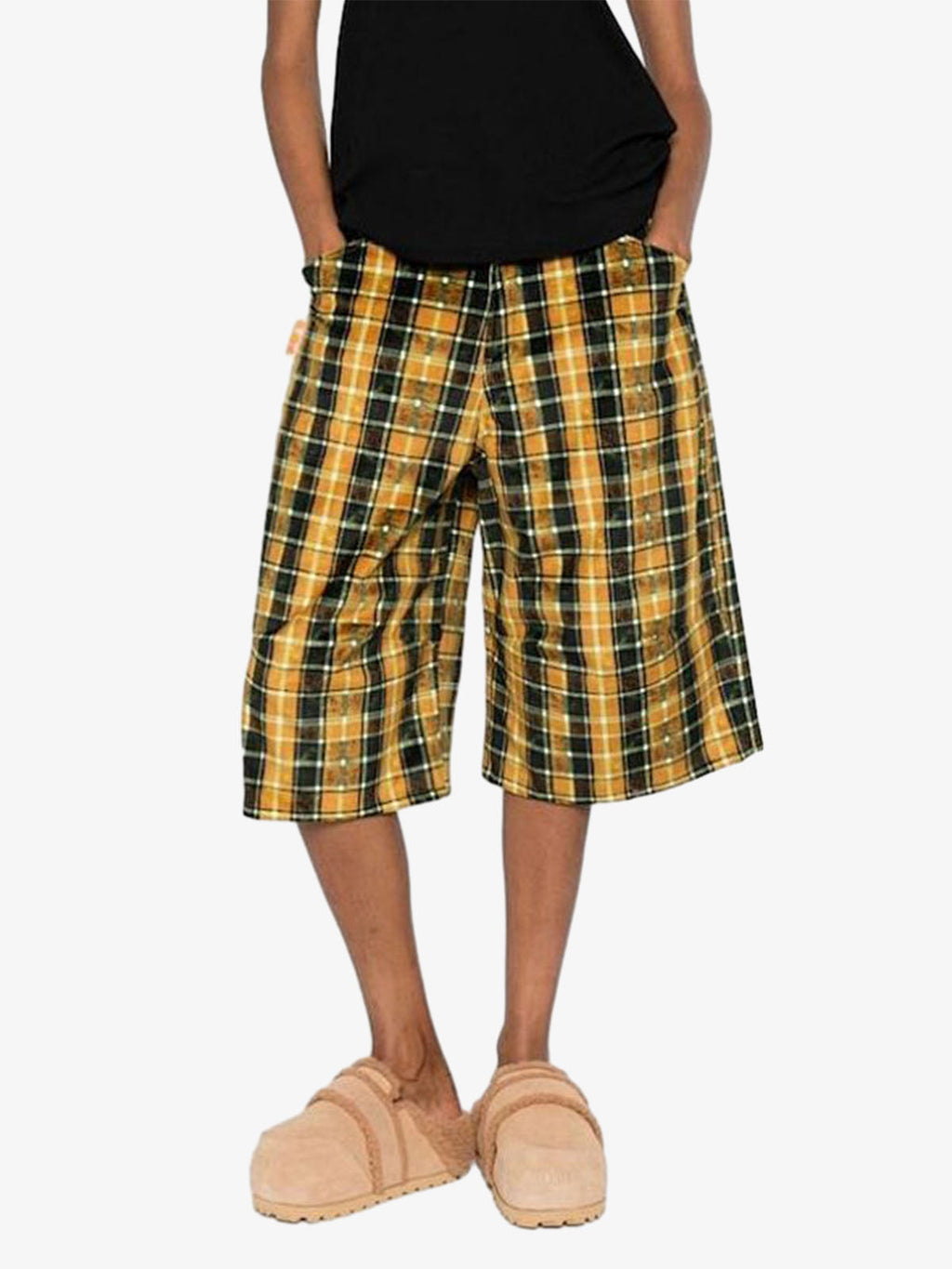 Plaid Relaxed Fit Jeans
