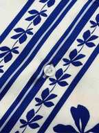 Porcelain Pattern Camp Collar Boxy Shirt