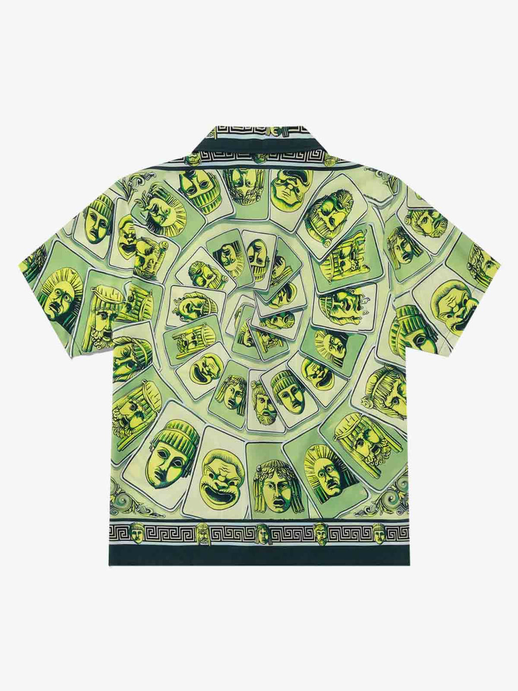 Baroque Pattern Statue Camp Collar Boxy Shirt