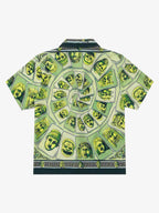 Baroque Pattern Statue Camp Collar Boxy Shirt