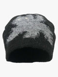 Vintage Fuzzy Cat Pattern Knit Beanie Hat
