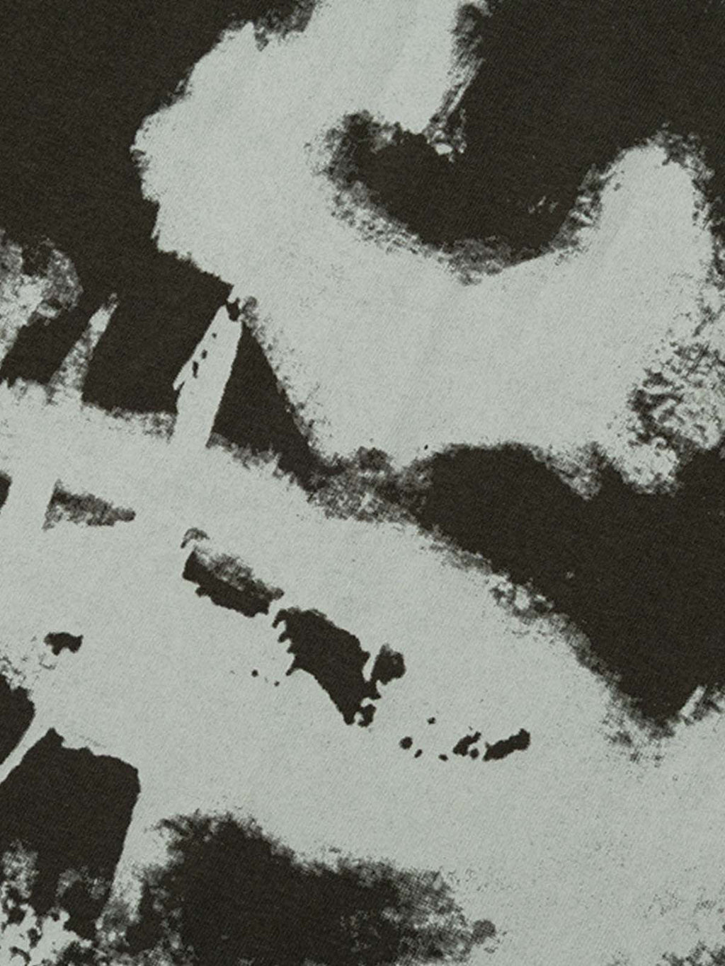 Black & White Abstract Print Oversized T-Shirt