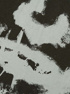 Black & White Abstract Print Oversized T-Shirt