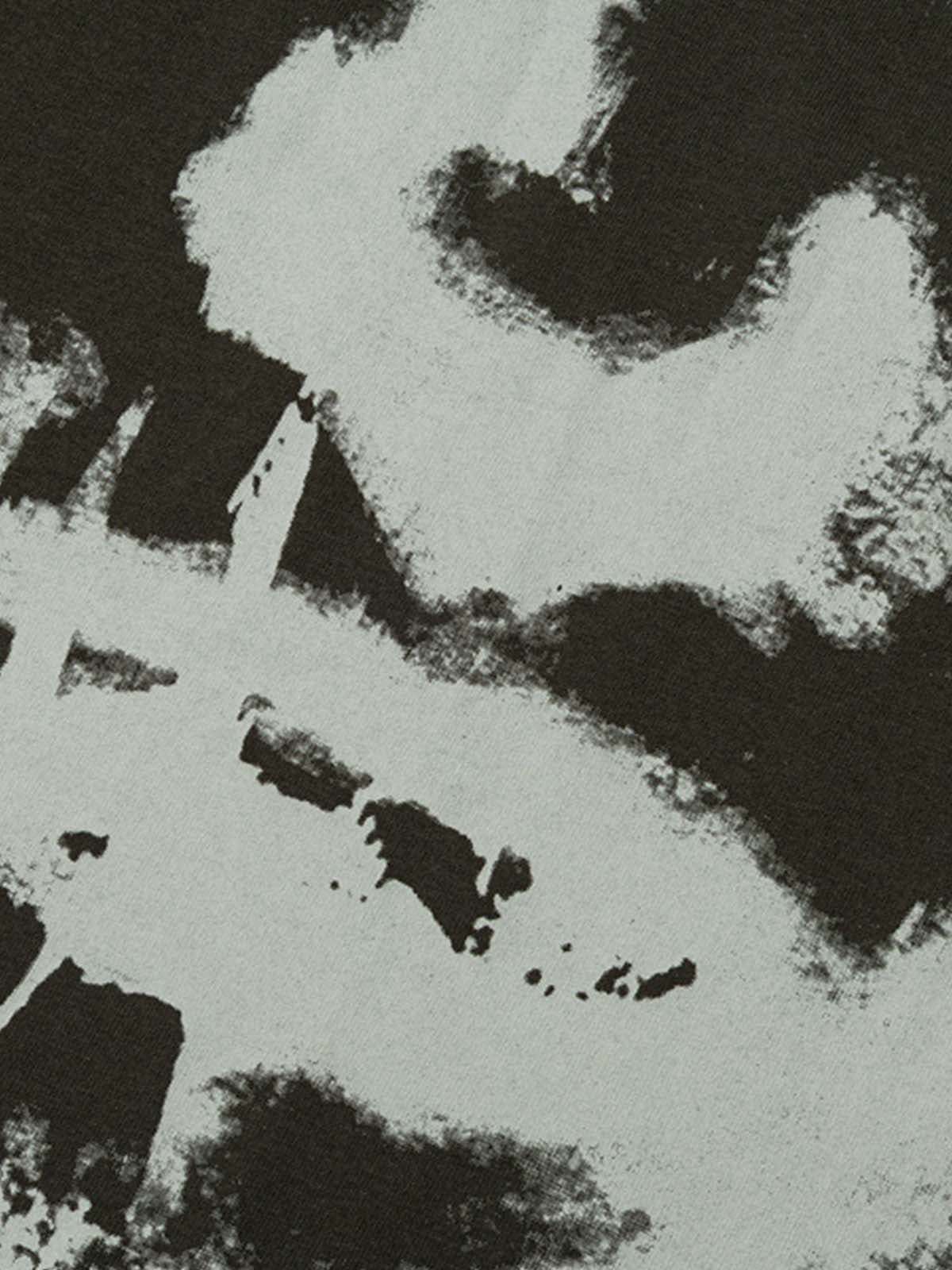 Black & White Abstract Print Oversized T-Shirt