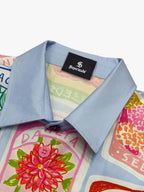 Vintage Seed Packet Camp Collar Boxy Shirt