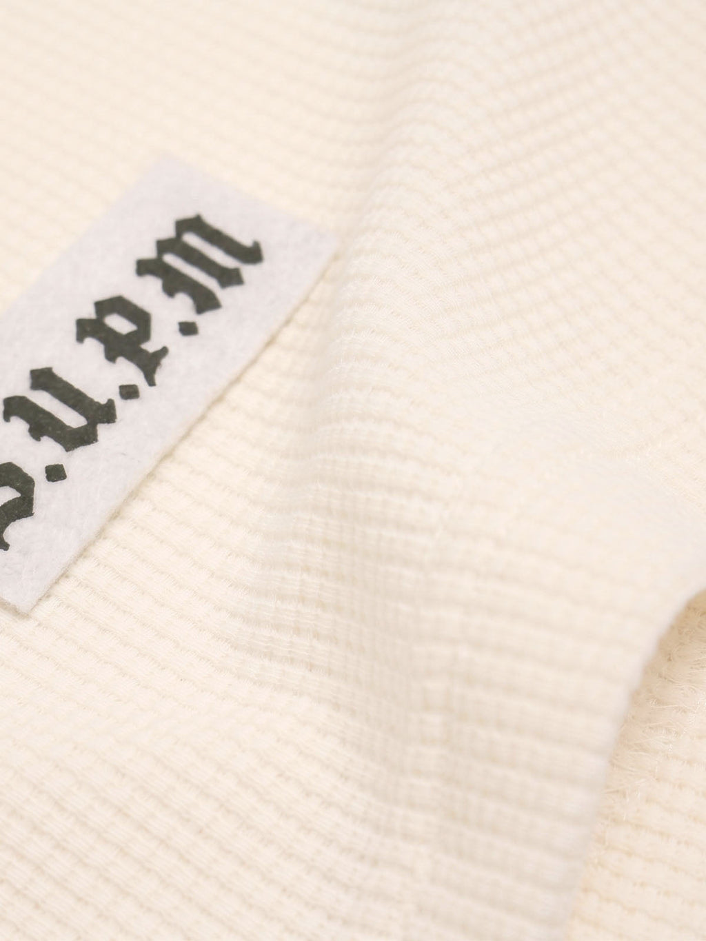 White Oversized Waffle Knit Tee