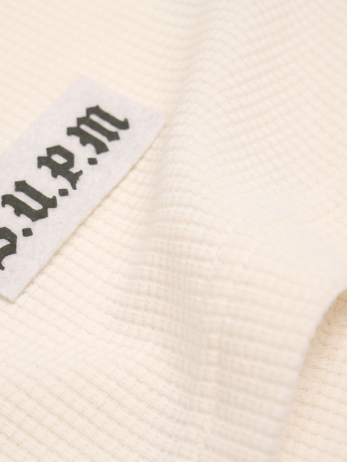 White Oversized Waffle Knit Tee