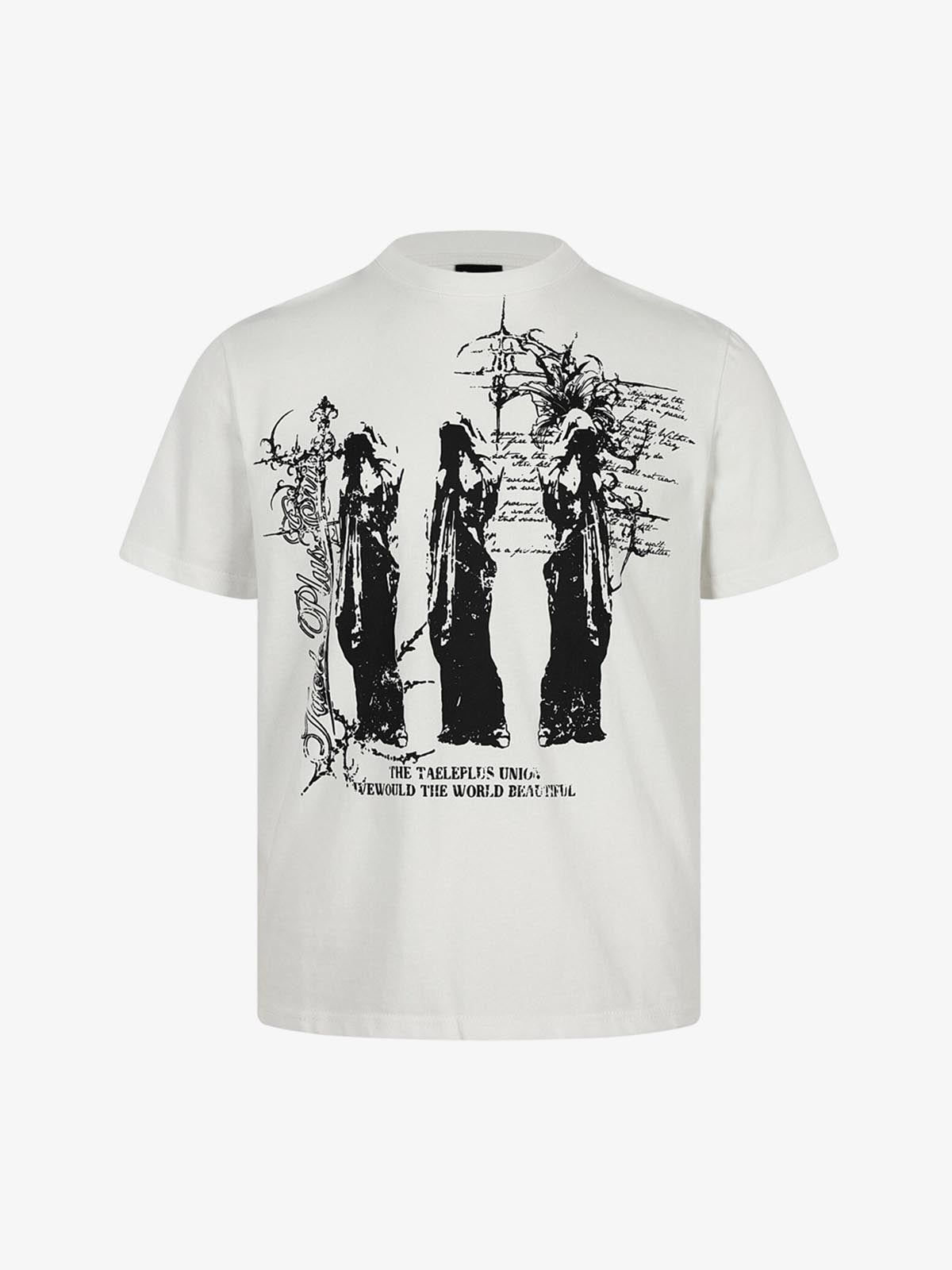 Gothic Statuette Cotton Jersey T-Shirt