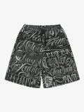 Black & White Graphic Lounge Shorts